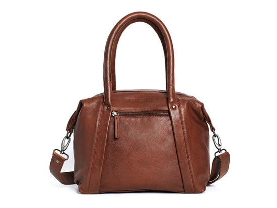Sticks and Stones - Ledertasche Barcelona Bag - Cognac