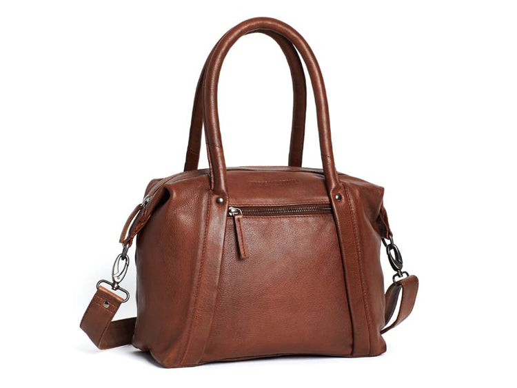Sticks and Stones - Ledertasche Barcelona Bag - Cognac