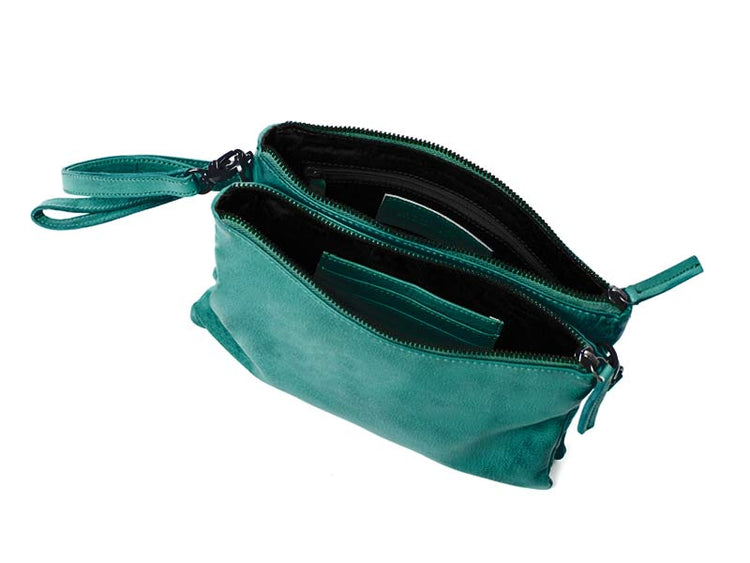 Sticks and Stones - Ledertasche Barranco Bag - Lagoon Innenansicht