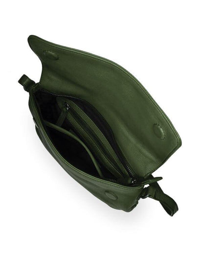 Sticks and Stones - Ledertasche Layla Bag - Dark Olive Innenansicht