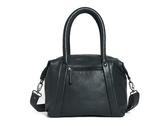 Sticks and Stones - Ledertasche Barcelona Bag - Slate Blue