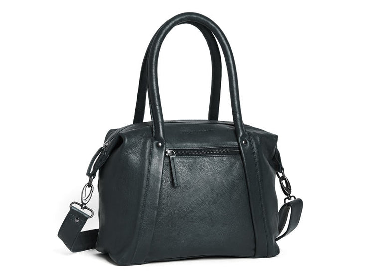 Sticks and Stones - Ledertasche Barcelona Bag - Slate Blue