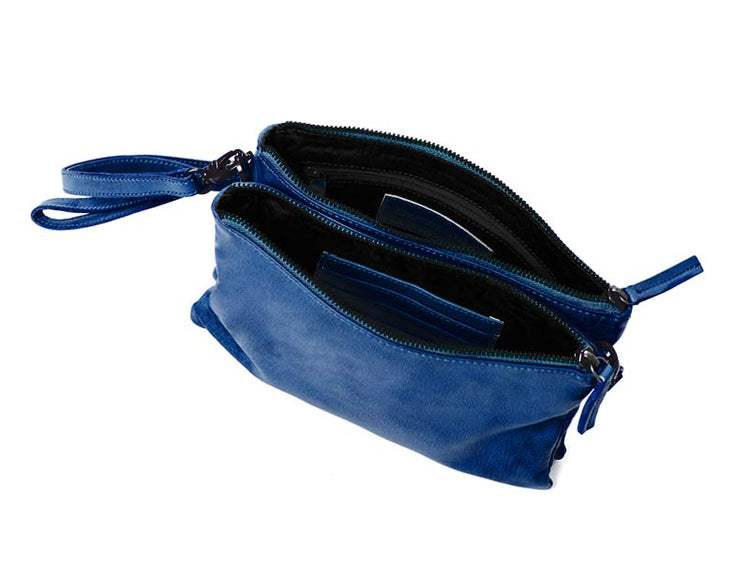Sticks and Stones - Ledertasche Barranco Bag - Blue Quartz Innenansicht
