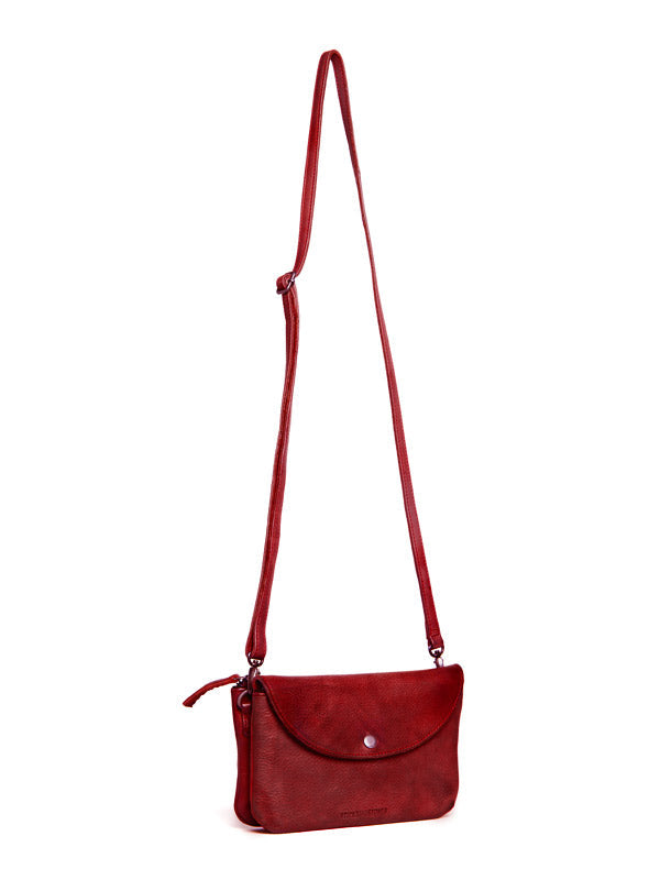 Sticks and Stones - Ledertasche Bermuda Bag - Bright Red