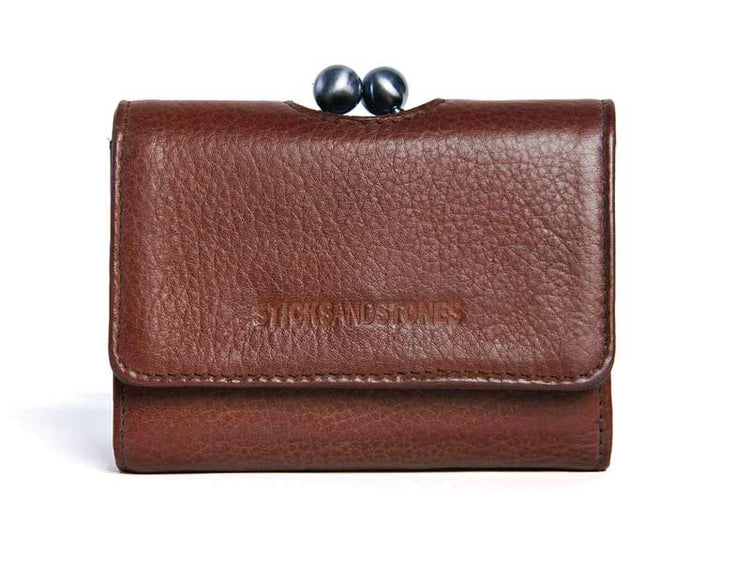 Sticks and Stones - Bügelbörse Biarritz Wallet - Mustang Brown