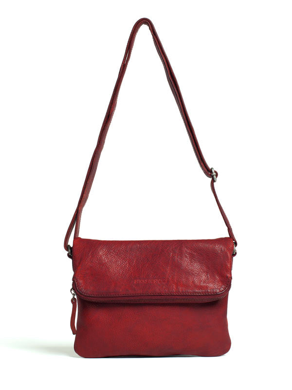 Sticks and Stones - Ledertasche Bondi Bag - Bright Red