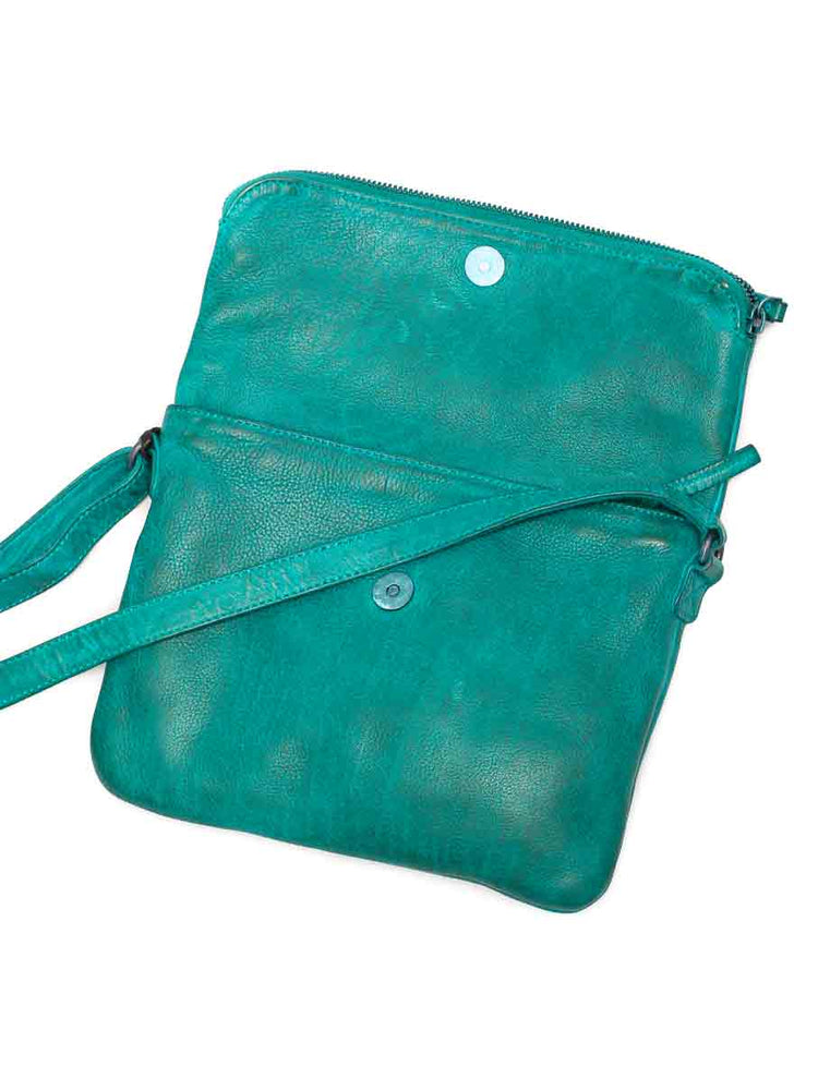 Sticks and Stones - Umschlagtasche Rosebery Bag - Lagoon aufgeklappt