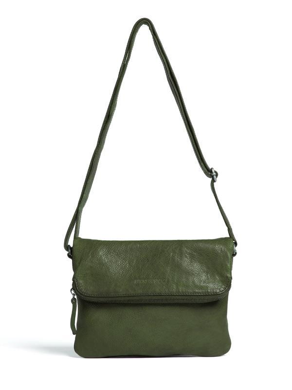 Sticks and Stones - Ledertasche Bondi - Dark Olive