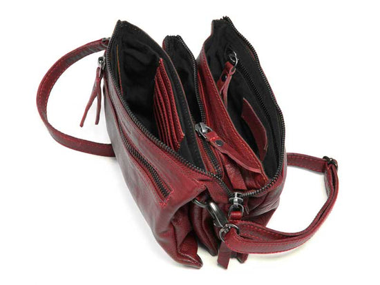 Sticks and Stones - Ledertasche Bonito Bag - Bright Red Innenansicht