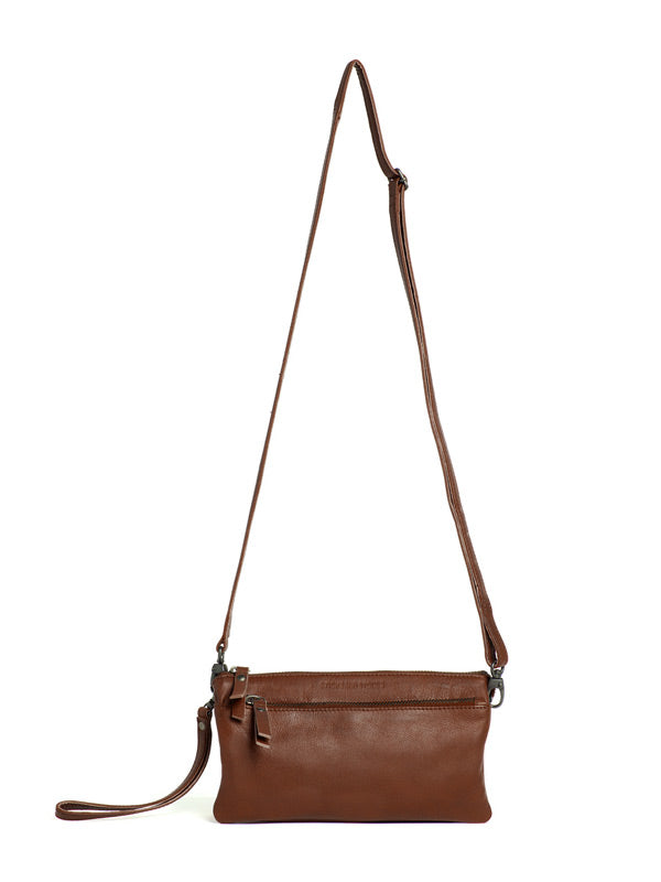 Sticks and Stones - Ledertasche Bonito Bag - Cognac