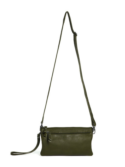 Sticks and Stones - Ledertasche Bonito Bag - Dark Olive