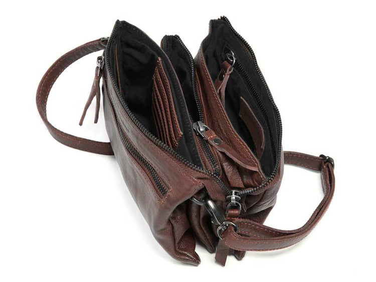 Sticks and Stones - Ledertasche Bonito Bag - Mustang Brown Innenansicht