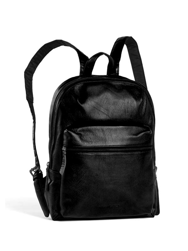 Sticks and Stones - Lederrucksack Brooklyn Backpack - Black