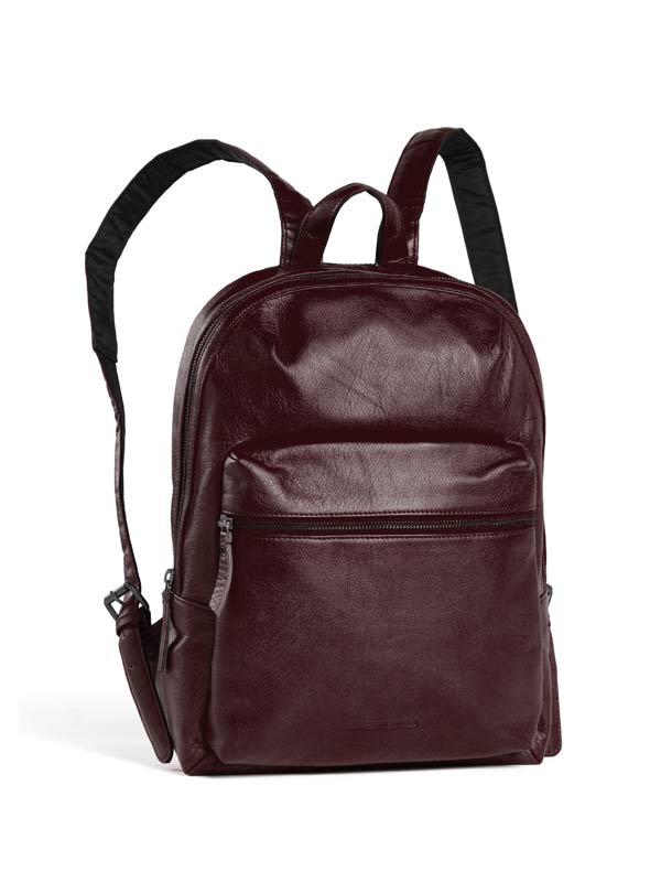 Sticks and Stones - Lederrucksack Brooklyn Backpack - Burgundy