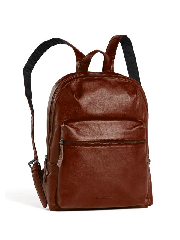 Sticks and Stones - Lederrucksack Brooklyn Backpack - Mustang Brown