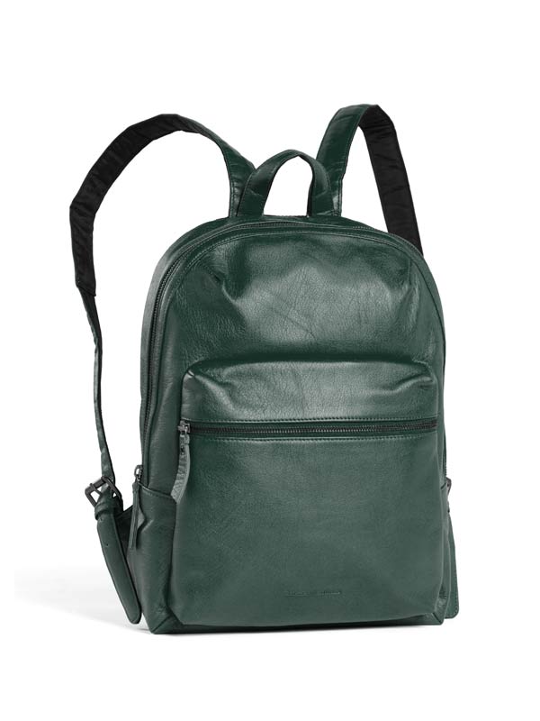Sticks and Stones - Lederrucksack Brooklyn Backpack - Sea Green