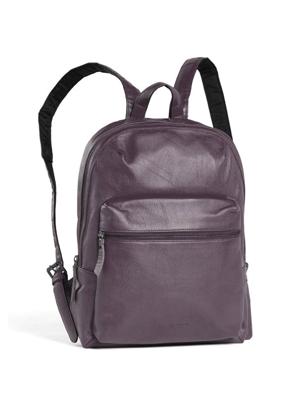 Sticks and Stones - Lederrucksack Brooklyn Backpack - Vintage Violet