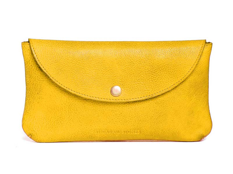 Sticks and Stones - Lederbörse Bruges Wallet - Sunflower Yellow