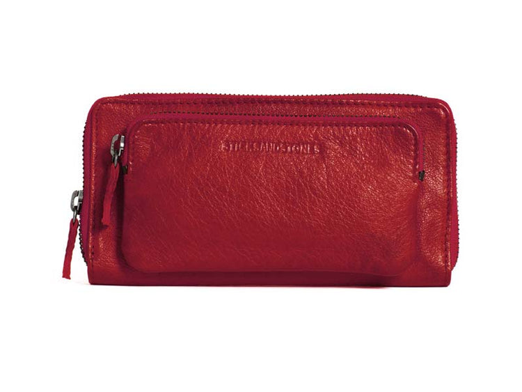 Sticks and Stones - Lederbörse California Wallet - Bright Red