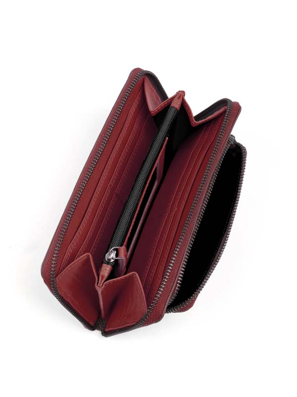 Sticks and Stones - Lederbörse California Wallet - Bright Red Innenansicht