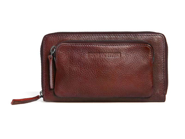 Sticks and Stones - Lederbörse California Wallet - Mustang Brown