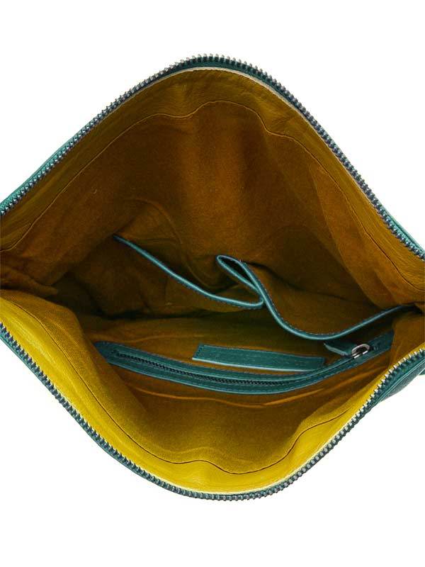 Sticks and Stones - Umschlagtasche City Bag - Aquamarine Innenansicht