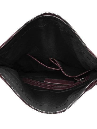 Sticks and Stones - Umschlagtasche City Bag - Burgundy Innenansicht