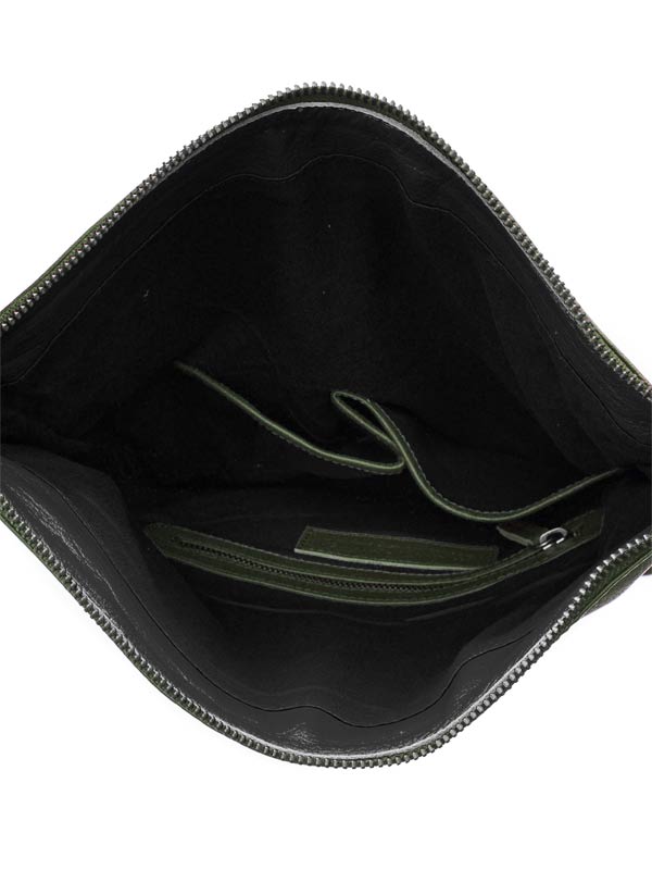 Sticks and Stones - Umschlagtasche City Bag - Dark Olive Innenansicht