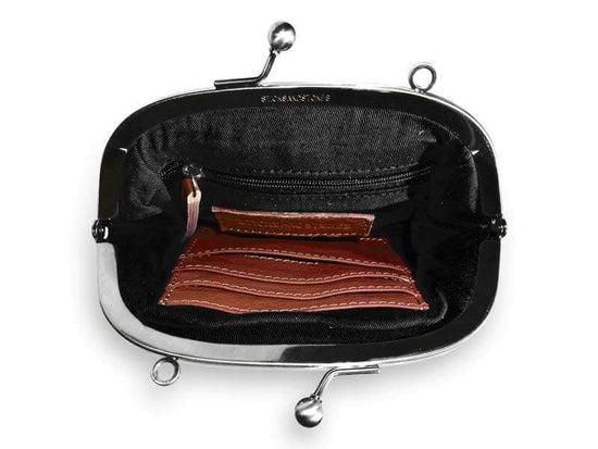 Sticks and Stones - Bügeltasche Como Bag - Cognac Innenansicht