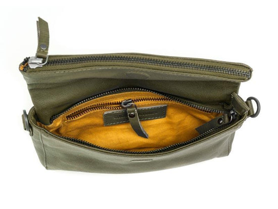 Sticks and Stones - Ledertasche Copacabana - Ivy Green Innenansicht