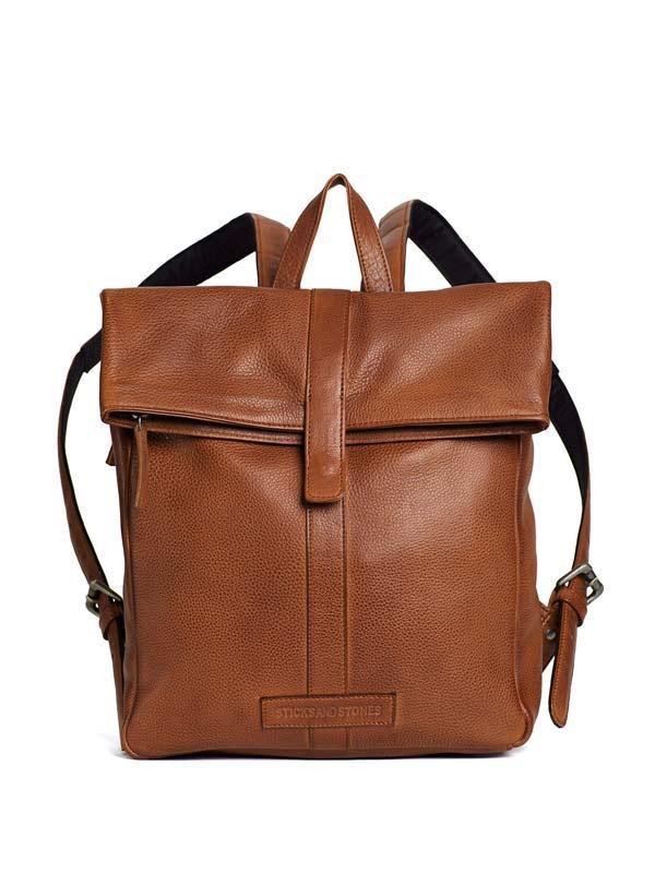 Sticks and Stones - Kurierrucksack - Cognac