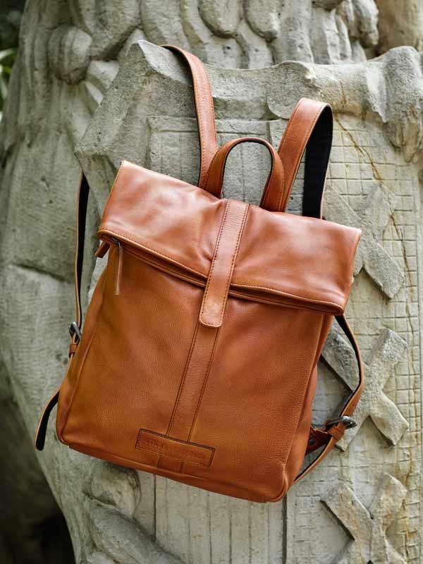 Sticks and Stones - Kurierrucksack - Cognac