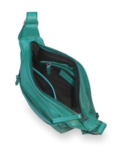 Sticks and Stones - Ledertasche Denia Bag - Lagoon Innenansicht