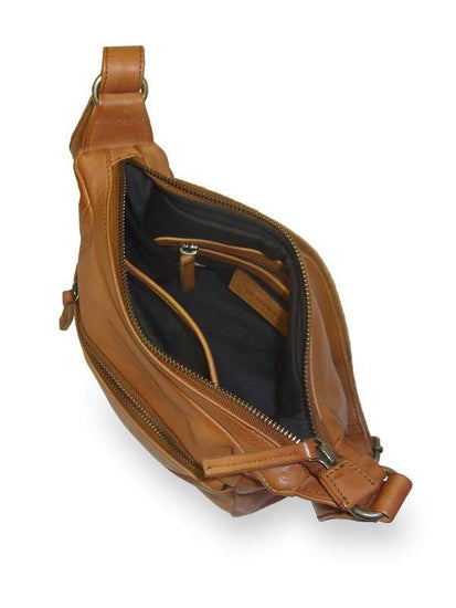 Sticks and Stones - Ledertasche Denia Bag - Yellow Ocher Innenansicht