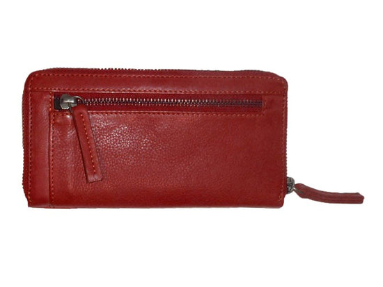 Sticks and Stones - Lederbörse Denver Wallet - Bright Red Rückseite