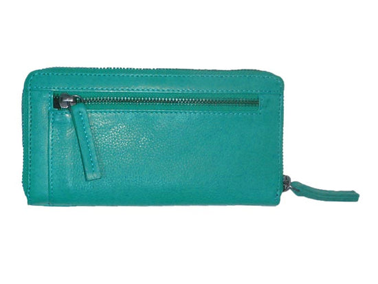 Sticks and Stones - Lederbörse Denver Wallet - Lagoon Rückseite