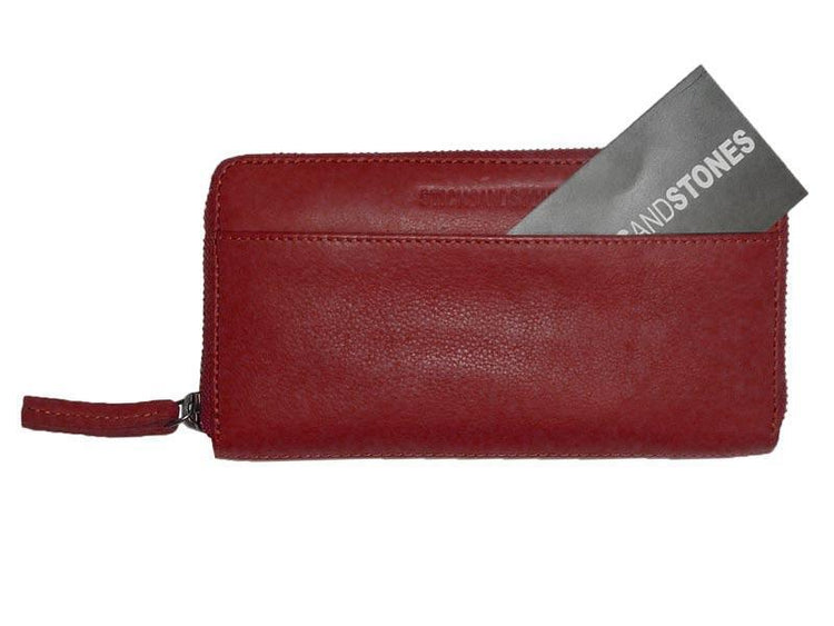 Sticks and Stones - Lederbörse Denver Wallet - Red Einsteckfach