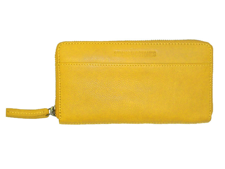 Sticks and Stones - Lederbörse Denver Wallet - Sunflower Yellow