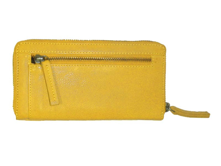 Sticks and Stones - Lederbörse Denver Wallet - Sunflower Yellow Rückseite