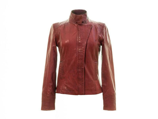 Sticks and Stones - Lederjacke Devon - Buff Calf - Cherry Red