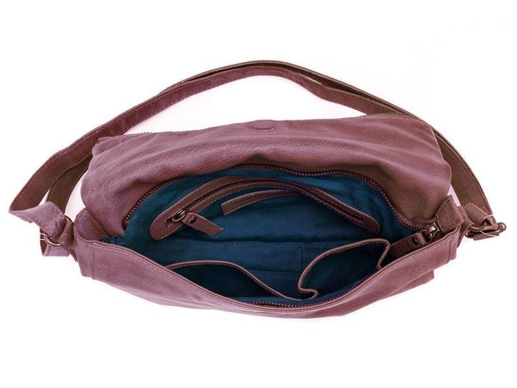 Sticks and Stones - Ledertasche Flamengo - Ruby Red - Innenansicht