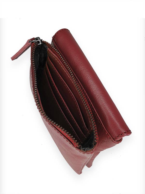 Sticks and Stones - Lederbörse Foggia Wallet - Bright Red Kartenfächer