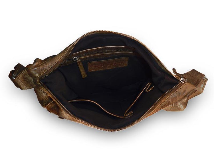 Sticks and Stones - Ledertasche Gaia - Cognac - Innenansicht