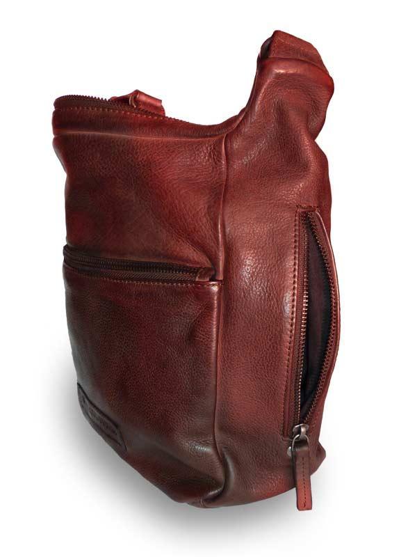 Sticks and Stones - Ledertasche Gaia Bag - Red Seitenansicht