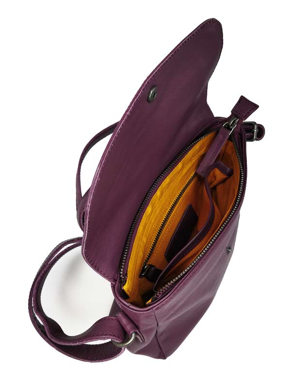 Sticks and Stones - Ledertasche Isla Bag - Crushed Violets Innenansicht