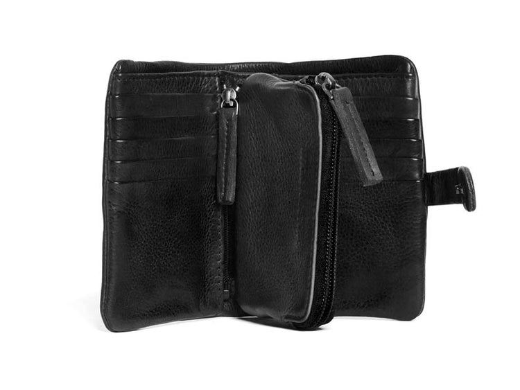 Sticks and Stones - Lederbörse Laguna Wallet - Black Innenansicht