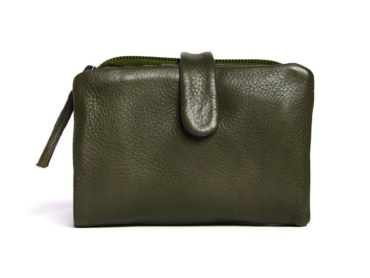 Sticks and Stones - Lederbörse Laguna Wallet - Dark Olive