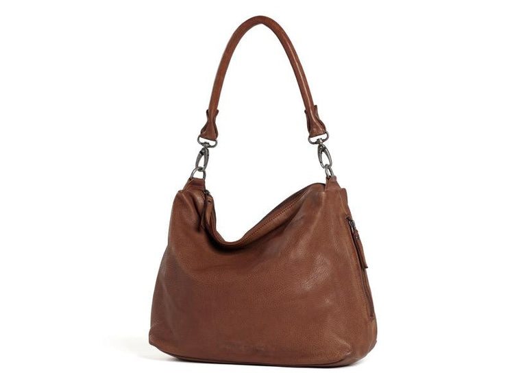Sticks and Stones - Ledertasche Marbella - Mustang Brown mit langem Gurt