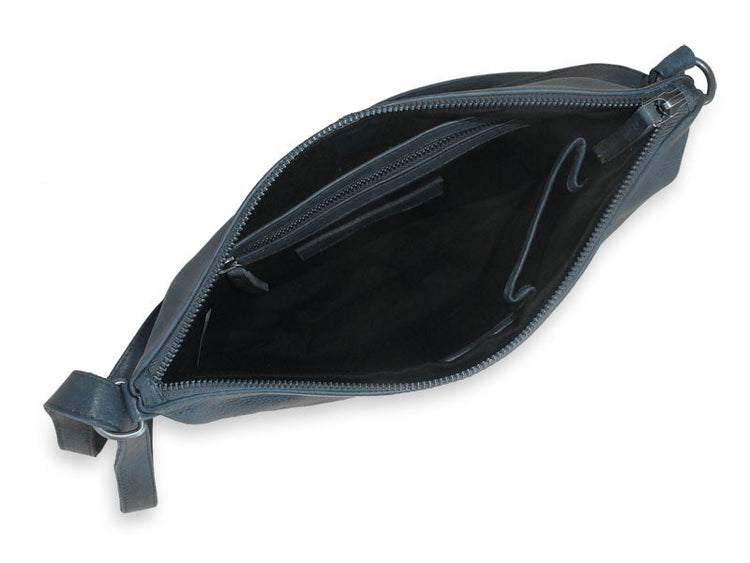 Sticks and Stones - Ledertasche Melrose Bag - Atlantic Blue Innenansicht