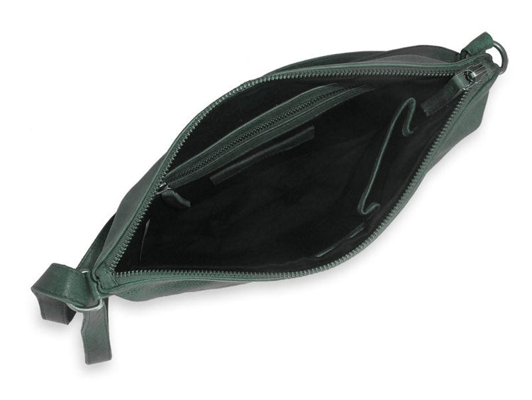 Sticks and Stones - Ledertasche Melrose Bag - Sea Green Innenansicht